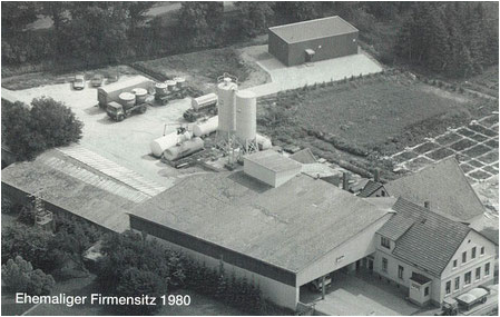 Ehemaliger Firmensitz 1980 Ehemaliger Firmensitz von Ripken Agrarhandel, Luftaufnahme 1980